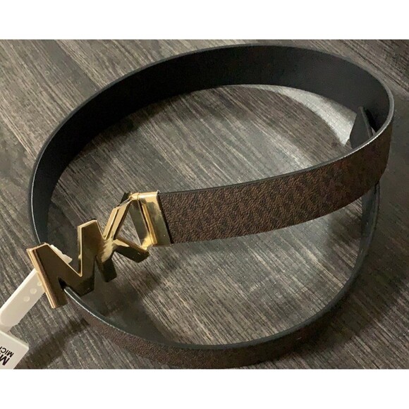 Michael Kors Signature Reversible Belt Dark Brown SMALL - Picture 2 of 5